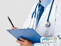 تصویر png پزشک مرد و گوشی پزشکی