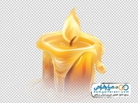 تصویر وکتوری شمع روشن در حال آب شدن