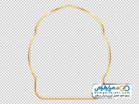تصویر کادر متن و عنوان با حاشیه طلایی