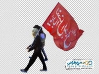 تصویر با کیفیت پیاده روی اربعین با پرچم یا ابا الفضل العباس