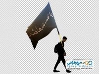عکس با کیفیت پیاده روی اربعین با پرچم یا قمر بنی هاشم