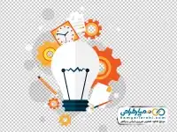 تصویر دوربری لامپ و چرخ دنده