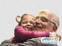 تصویر png پدربزرگ و نوه