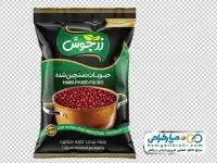 دوربری تصویر لوبیا قرمز بسته بندی شده
