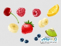 تصویر png میوه های پراکنده