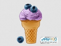 تصویر وکتوری بستنی قیفی بلوبری