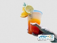 تصویر png کوکتل با آب پرتقال و یخ