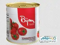 تصویر دوربری قوطی رب گوجه