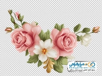 طرح وکتوری گوشه گلدار