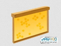 تصویر وکتوری قاب چوبی کندو زنبور عسل
