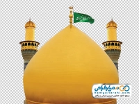 تصویر با کیفیت گنبد و گلدسته امام حسن عسکری با پرچم سبز