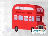 تصویر کارتونی اتوبوس دو طبقه