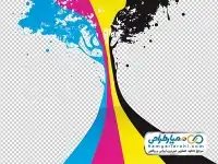 تصویر دوربری پاشیدن رنگ