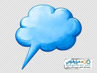 تصویر با کیفیت حباب گفتار ابری شکل
