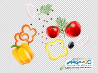تصویر وکتوری پاشش سبزیجات