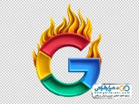 لوگو گوگل با شعله های آتش