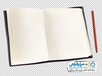 تصویر وکتوری دفترچه یادداشت بدون خط و خودکار