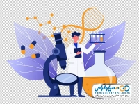 عکس وکتوری دکتر در حال تحقیق و پژوهش