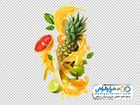 تصویر png پاشش میوه و آبمیوه