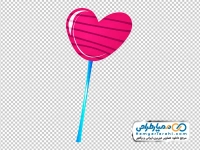 تصویر png آبنبات چوبی قلبی
