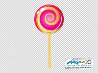 فایل png آبنبات چوبی مارپیچی قرمز