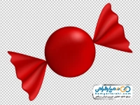 فایل png آبنبات با بسته بندی قرمز