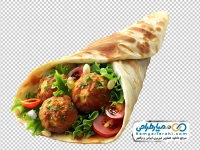 تصویر با کیفیت ساندویچ فلافل