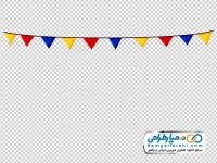 تصویر png ریسه کاغذ رنگی تولد ساده