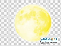 تصویر وکتوری ماه کامل به رنگ زرد