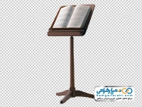 تصویر png پایه نت موسیقی چوبی