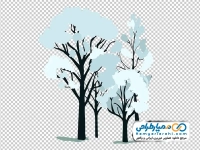 عکس وکتوری درختان زمستانی