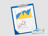 تصویر وکتوری تخته شاسی با نمودار های آماری