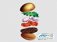 تصویر وکتوری مخلفات همبرگر