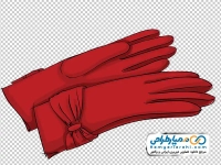 تصویر وکتوری دستکش زنانه قرمز