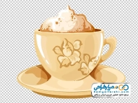 تصویر وکتوری کاپوچینو با فوم
