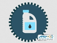 آیکون قوطی روغن موتور ماشین و چرخ دنده