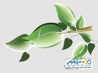 تصویر وکتوری شاخه پر از برگ