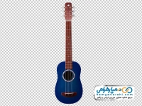 تصویر با کیفیت گیتار آکوستیک آبی