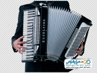 تصویر png مرد در حال نواختن آکاردئون