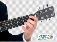 عکس png گیتار در دست نوازنده مرد