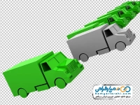 عکس وکتوری سه بعدی کامیون های سبز