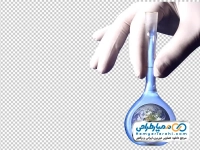 تصویر با کیفیت کره زمین داخل شیشه آزمایشگاه