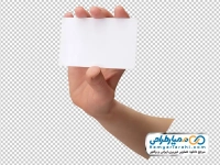 تصویر با کیفیت کارت سفید در دست