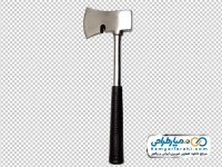 تصویر با کیفیت تبر با دسته فلزی