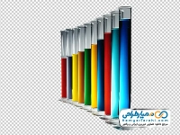 تصویر png لوله های آزمایشگاهی با مایعات رنگی