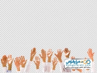 تصویر با کیفیت دست های مردانه بالا گرفته شده