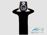تصویر با کیفیت اسپیکر بزرگ روی سر