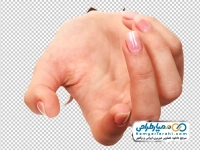 تصویر با کیفیت دست زنانه بیرون آمده از کاغذ