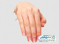 عکس با کیفیت دست زنانه بیرون آمده از کاغذ