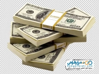 عکس با کیفیت دسته های اسکناس 100 دلاری